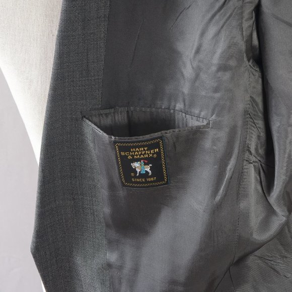 Hart Schaffner & Marx Men's Suit Wool Gray 42R 34X34 - Picture 12 of 12